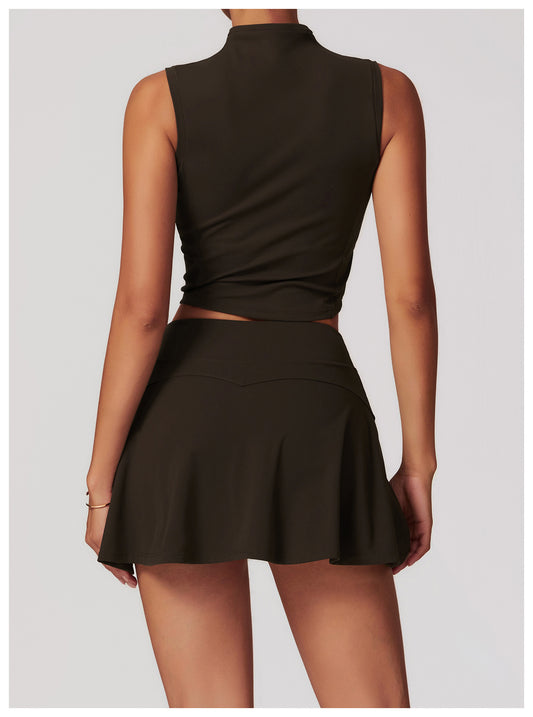 Coffee Two Piece Skirt Set