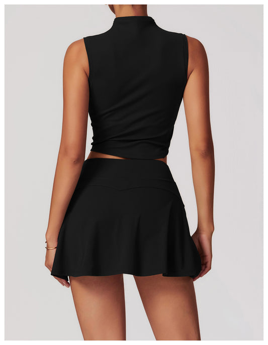 Bella Black Two Piece Skirt Set